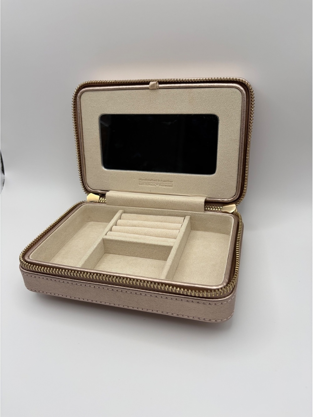 WOLF, Rose Gold Jewelry Organizer with Mirror